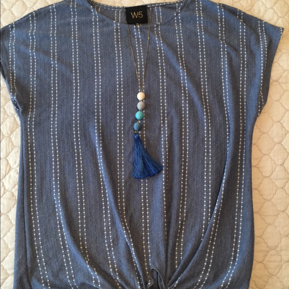 W5 blue, thin material top size M